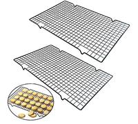Nuluxi Volette de Refroidissement Rectangulaire Grille de Refroidissement Pâtisserie Grille de Cuisson à Rouille Moule à Gâteau de Refroidissement Rack pour Ménage Pâtisserie Café Restaurant(2 Pièces)
