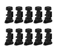 NULYLU 10 Ensembles Clips D'armoire Clips de Plinthe pour Meubles en PP Noir, Fixation Invisible pour Kickboard et Cabinet, Assemblage Facile, Installation Sécurisée, la Cuisine et Salle