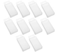 NULYLU 10 Pièces Coffret de Rangement pour Forets Réglable en Plastique | Cloisonnement Interne, Couvercle Transparent, Format Extensible pour Plusieurs Longueurs, Identification Rapide