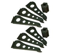 NULYLU 2 Pièces Support pour Sapin de Noël Artificiel 1,2m Base Abs | Pieds Triangulaires Réglables, Pince Hélicoïdale Amovible, Patins Antidérapants en Caoutchouc