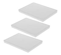 NULYLU 3 Pièces Boîte de Rangement à Outils en Plastique Abs Transparente, Petite Boîte à Outils Fine de 1,7cm pour Organiser Accessoires et Bureau