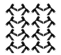 NULYLU 30 Nœuds en Polyester Noirs pour Décoration DIY de Verres à Vin, Résistants la Décoloration, pour Fêtes et Dîners Romantiques