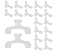 NULYLU 35 Clips Marque-pages en Plastique Transparent pour Livres et Paquet Alimentaires, Design Sécurisé et Léger, pour L'école et L'organisation des Fournitures Scolaires