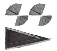 NULYLU 40 Pièces Coin Triangulaire en Fer pour Marteau, Fixation | Argenté, Absorbe les Chocs, Antidérapant, Convient à Plupart des Manches de Hache, Usage Maison Industriel