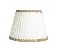 NULYLU Abat-Jour en Tissu Dentelle Beige Clair Diamètre 20 CM Inférieur 30 CM Hauteur 22 CM Compatible Lampe de Table et Lampadaire Accessoire D’Éclairage pour Chambre et Hôtel