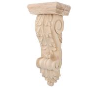 NULYLU Applique en Bois Sculpté Non Peint pour Décoration d'angle de Colonne Romaine, Style Européen Classique, Détails Sculptés Main, pour Rénovation D'hôtel et Décoration Intérieure