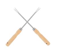 NULYLU Arrache-pissenlits Manuel Outil De Jardinage Lot de 2 Pièces Manche en Bois Fer pour Désherbage du Jardin et Transplantation
