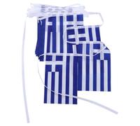 NULYLU Banderole Fanion Grèce Polyester Résistant Décoloration Décoration Festive pour Événements Sportifs Balcon et Jardin Guirlande pour Ambiance Grecque