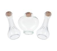 NULYLU Bocaux en Verre de Cœur pour Cérémonie de Mariage Lot de 3 avec Couvercle en Bois Décoration Élégante et Romantique, pour Souvenirs et Présents Invités