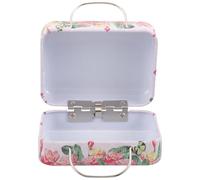 NULYLU Boîte à Cils Rétro en Métal Petite Valise de Voyage Pratique Poignée Coffret à Bijoux Compact et Organisateur Multifonction Présent pour Faux Cils pour Rangement Cosmétique