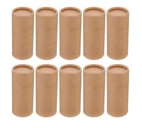 NULYLU Boîtes de Rangement Cylindriques en Papier Kraft Lot de 15 50 Ml Couvercle Étanche, Boîte de Stockage Multifonction pour Thé, Huiles Essentielles et Petits Objets, pour Usage