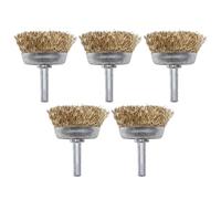 NULYLU Brosse Acier Inoxydable 5pcs Pour Perceuse Électrique Accessoire De Nettoyage Et Dérustage Pour Tubes Et Pierres En Usine