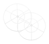 NULYLU Cerceaux Métalliques Ronds en Fer Blanc 2pcs pour Décoration de Mariage Plafond, Design Unique Grosse Roue, Installation Facile pour Banquets Élégants