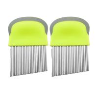 NULYLU Coupe-ondulé en Acier Inoxydable 2pcs pour Pommes de Terre et Légumes, Coupe Solide Poignée Confortable, la Cuisine Maison