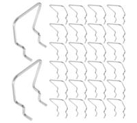 NULYLU Crochets à Double Boucle 30 Pièces pour Panneaux Perforés en Acier Inoxydable 3,5 Mm Épais pour Utilisation Maximale de L'espace Mural Bureau Cuisine