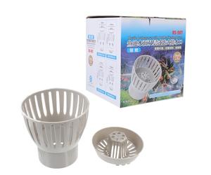 NULYLU Dispositif de Purification pour Bassin à Poissons Collecteur de Déchets en Abs Blanc, Filtre pour Eau Filtrée, Accessoire Aquarium pour Décoration Automne
