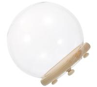 NULYLU Dôme de Verre Transparent Lumineux Socle Plat, Conçu pour Micro-Paysages, Décoration de Bureau et Conservation de Fleurs