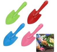 NULYLU Ensemble de 4 Pelles de Jardinage en Fer Légères Surface Lisse pour Désherbage et Ameublissement du Sol, Outils pour Fleurs et Jardinage