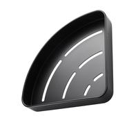 NULYLU Étagère de Rangement D'éventail en Aluminium Spatial Noir 1pc Support d'angle Solide Cuisine et Maison