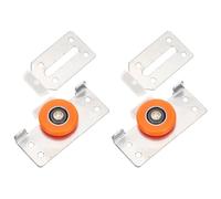 NULYLU Galets de Roulement Capacité de Charge Élevée en Fer et Nylon Lot de 2 Glissement Fluide pour Porte Coulissante pour Porte de Placard et Armoire