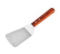 NULYLU Grande Spatule Inox avec Manche Bois Multifonction pour Steak Pizza Gaufre Cuisson et Pâtisserie Ustensile Cuisine