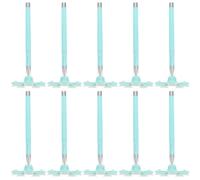 NULYLU Lot de 10 Stylos Bleus en Plastique Support pour Téléphone, Écriture Fluide, pour Bureau et Usage Quotidien Bureau