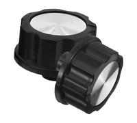 NULYLU Lot de 2 Perilla Boutons de Minuterie en Abs Noir, Commande Fiable et Multifonction pour Four, Friteuse à Air et Autocuiseur