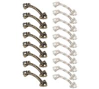 NULYLU Lot de 20 Poignées de Tiroir en Alliage de Zinc Argenté, Mini Poignées Pratiques et Résistantes pour Boîtes à Bijoux et Meubles Domestiques