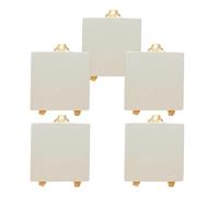 NULYLU Mini Chevalets Pliables Support Créatif sans Éclats Lot de 5 en Bois de Pin Blanc pour Décoration Maison et Petites Peintures