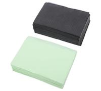 NULYLU Nappe à Tatouages Jetable en Tissus Non Tissés Trois Couches Noir Vert, Lot de 40 Pièces Friction Accrue pour Table de Tatouage Professionnel