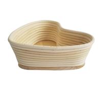 NULYLU Panier à Fermentation Cœur Naturel avec Couvercle Outil de Boulangerie pour Pâtes Levées Panier à Artisanal pour Levée et Cuisson