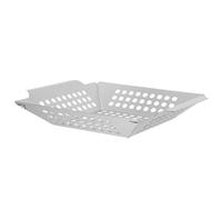 NULYLU Panier Carré pour Barbecue Drainage D'huile en Acier Inoxydable et Design Intégré, pour Camping et Grillades en Plein Air