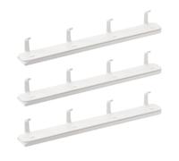 NULYLU Patère Coulissante Adhésive 3 Pièces en Abs, Crochet Coulissant Extensible pour Armoire Cuisine, Installation Facile et Gain de Place
