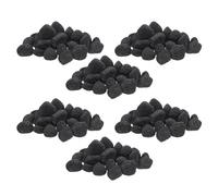 NULYLU Pierres Chauffantes pour Sauna en Pierre Noire, Lot 6, 600 G | Accessoires de Sauna pour Maison et Poêle à Vapeur Traditionnel, Chauffe Rapide, Vapeur Homogène