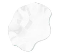 NULYLU Plat de Fusion en Verre Transparent Ondulé 115mm, Plateau Chauffe-Cire Stable et Élégant pour Aromathérapie, Décoration Intérieure Minimaliste