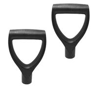 NULYLU Poignées de Pelle et Légères en Plastique Noir Non Glissantes Lot de 2 pour Creuser et Ratisser Manches pour Outils de Jardinage comme Pelles et Fourches
