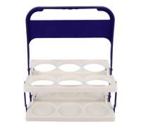 NULYLU Porte-bières avec Poignée en PP Pliable pour 6 Bouteilles, Panier à Bouteilles de Bière Portable avec Prise Sûre et Rangement Facile pour Usage Domestique