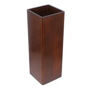 NULYLU Porte-parapluies D'intérieur en Bois Massif Couleur Noyer Foncé 17,5 X 17,5 X 50 Cm Seau de Rangement Compact pour Hall D'entrée Hôtel ou Maison, Support Robuste et Écologique