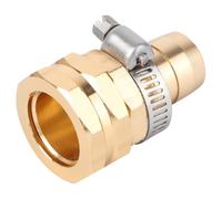 NULYLU Raccord Rapide Set Complet Or pour Tuyau 3/4-5/8 en Alliage Léger Facile à Utiliser, pour Lavage de Voiture et Arrosage à Domicile