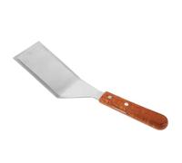 NULYLU Spatule à Frire Ustensile Cuisine Pratique Manche en Bois en Acier Inoxydable Pelle à Steak 1 Pièce Accessoire Multifonction pour Barbecue et Cuisson Plaque pour Grillades