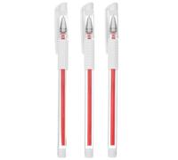 NULYLU Stylo Marqueur Imperméable pour Marquage Cutané, Lot de 3 Pièces Rouge, Pointe Fine pour Sourcils Permanents et Tatouages, Usage Professionnel et Soins Esthétiques