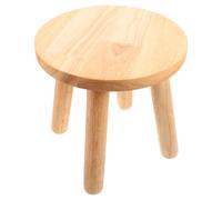 NULYLU Tabouret Rond Bois Massif Petit Tabouret Solide Siège Portable Polyvalent pour Garçon Fille Salle de Bain Chambre Jardin et Apprentissage Propreté