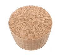 NULYLU Tabouret Tressé Main pour Garçon et Filles, Siège de Jardin en Herbe Marron, Design Adorable et Unique, pour Changer de Chaussures en Extérieur