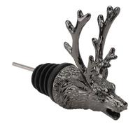 NULYLU Verseur de Vin Design Créatif et Chic Tête de Cerf en Alliage de Zinc et Silicone, Verseur D'alcool Domestique Antidérapant pour Bar et Maison