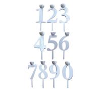 Number Candle Holders, Birthday Party Supplies, Decorative Digital Cake Candle Holders for Planners, Home Bakers, Retail Stores, Retirement, Graduation, Bakeries, Family Gatherings, 3.94x1.57 inches