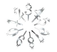 Number Candle Holders - Iron Candlestick Decoration Set | Number Cake Candle Holder for Kids Boys Girls, Men Women Birthday Party Celebration Wedding Day Graduation Cake Accessory
