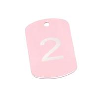 Number Tag 1-100, 100-200 Rectangular Aluminum Plate Personalized Customized Keyring Club ID Card Anti-lost Series Keychain(con Anello） pour Classify(Pink,101-200)