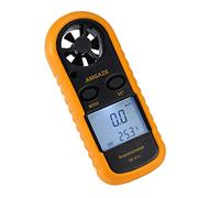 Numérique Anémomètre LCD Vitesse du Vent Compteur Téléphone Mobile Airflow Vitesse Mesure Thermomètre Dispositif pour Surf/Cerf-Volant/Vol/Voile/Surf/Pêche (Batterie Incluse) (GM816)