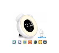Numérique Réveil Horloge Presse Capteur Matin Snooze Réveil Avec LED Veilleuse , Radio FM Pour Chambre
