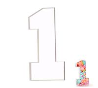 Numéro 1 Board Boîte 73cm One Boîtes pour le 1er anniversaire Numéro 1 Ballon décoratif Fill KT Board Numéro Modeling Cadre Modeling Balloon Balloon (Ballons non inclus)